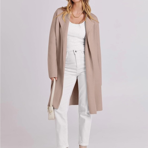 Prinbara Coat for Women Sweater Long Cardigan Loose Knit Size Medium - Picture 2 of 8